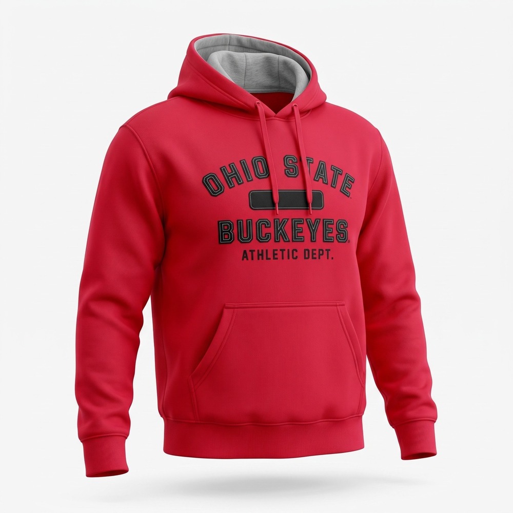 Ohio State Authentic Apparel Hoodie Mens M Red Buckeyes Athletic Dept Pullover
